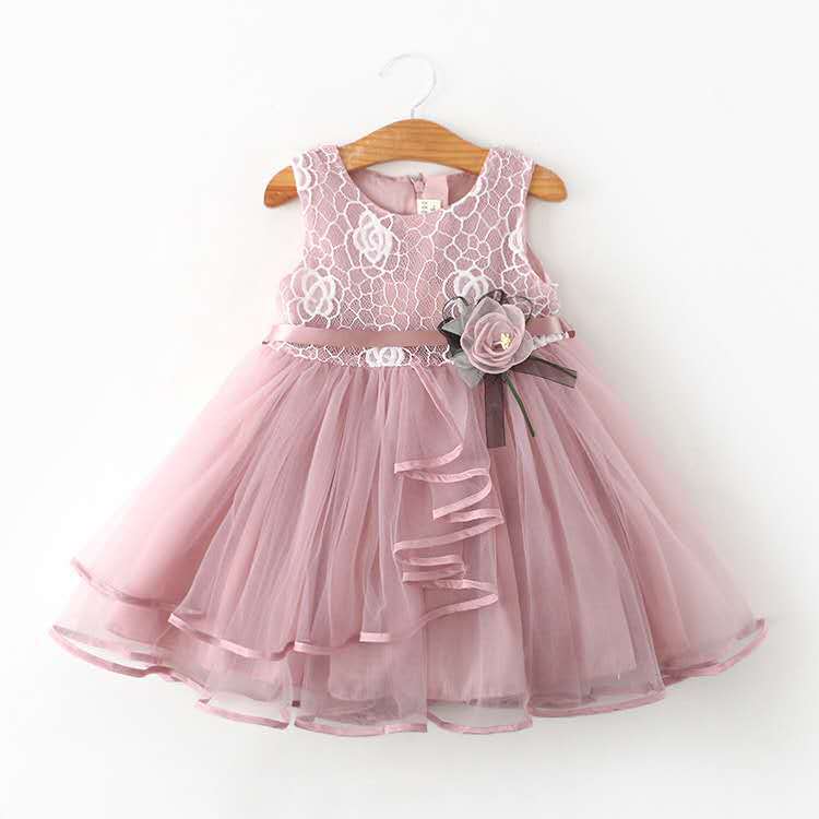 A-Line Lace Flower Girl Dress for Kids - Light Green / 5-6 Years (130cm) - Fleur Kids A-Line Lace Flower Girl Dress for Kids - Light Green / 5-6 Years (130cm) - Fleur Kids