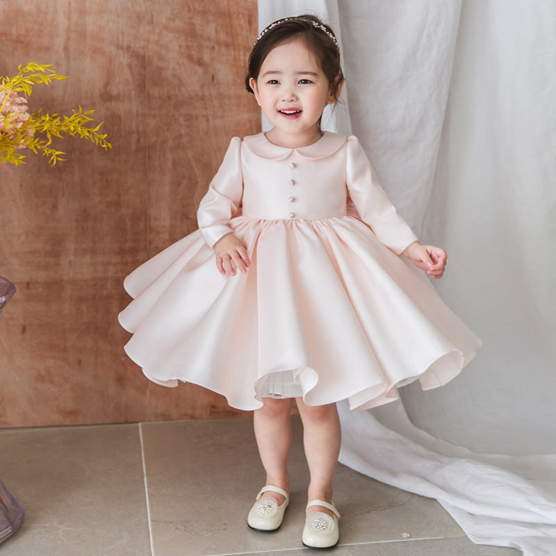 Light Pink Long Sleeve Princess Party Dress for Girls - Light Pink / 3-4 Years (110cm) - Fleur Kids Light Pink Long Sleeve Princess Party Dress for Girls - Light Pink / 3-4 Years (110cm) - Fleur Kids