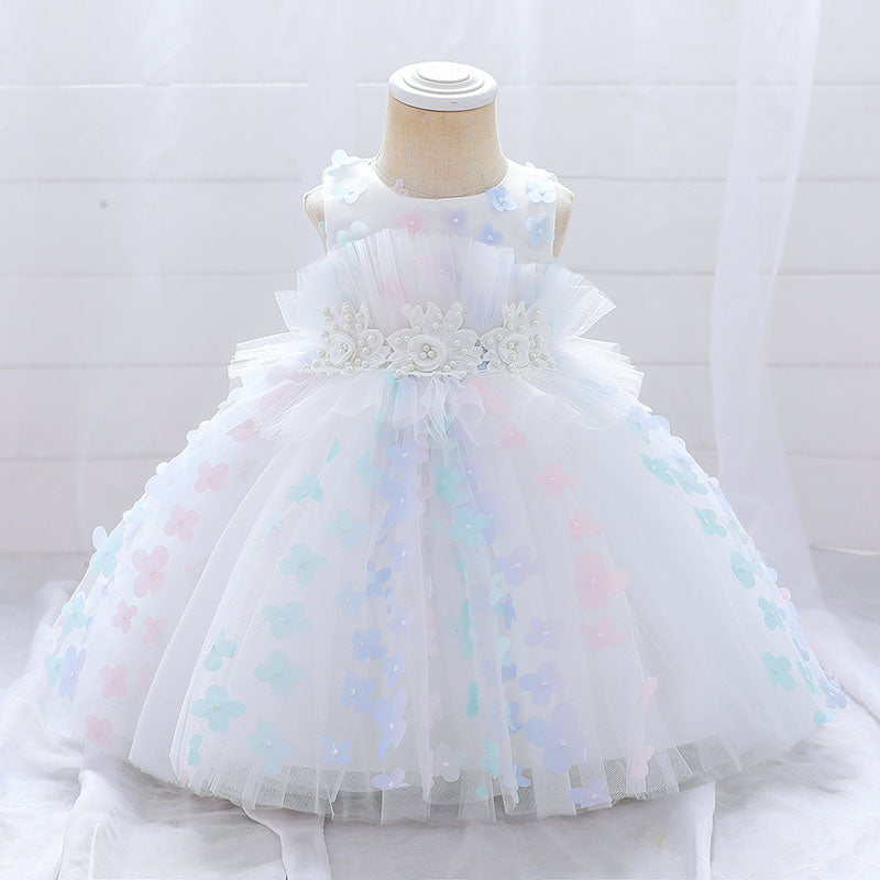 Sleeveless Mesh Floral Princess Dress for Baby & Toddler Girls | Party & Wedding Outfit