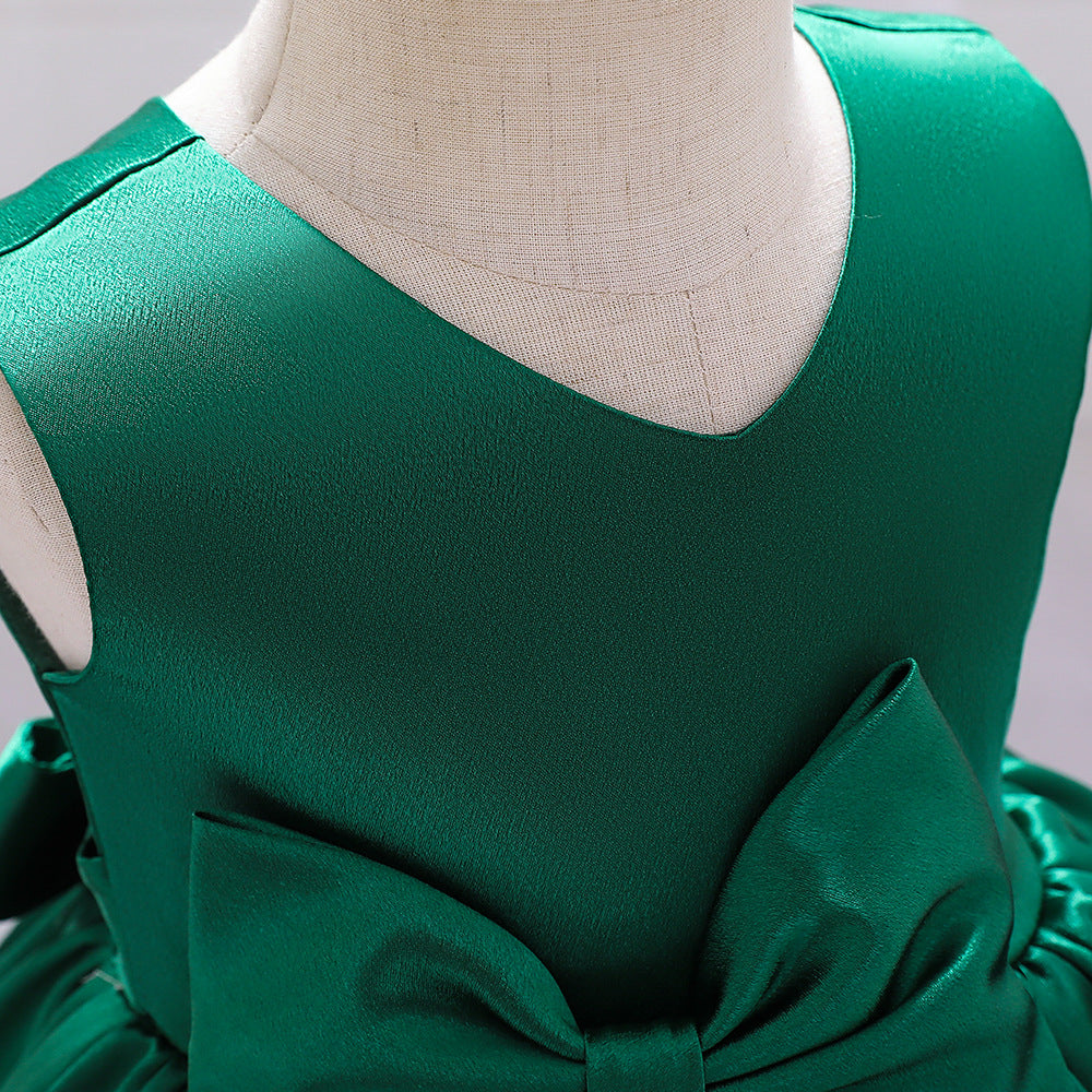 A-line Bowknot Party Dress for Baby Girls – Toddler Wedding & Birthday Outfit