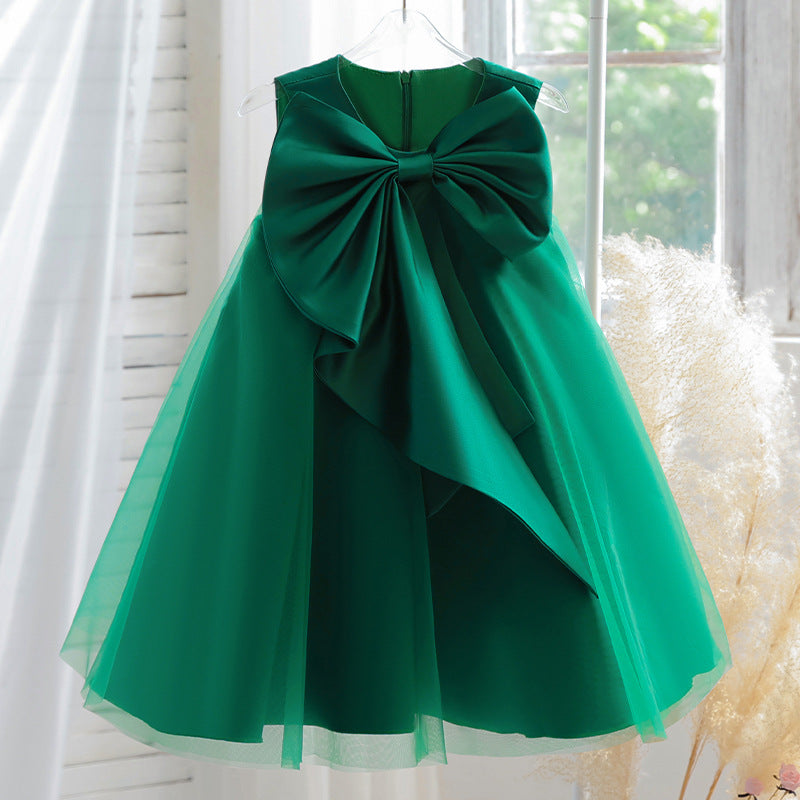 Cute A-line Princess Dress with Bowknot for Girls – Perfect for Parties and Weddings