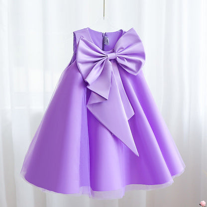 Cute A-line Princess Dress with Bowknot for Girls – Perfect for Parties and Weddings