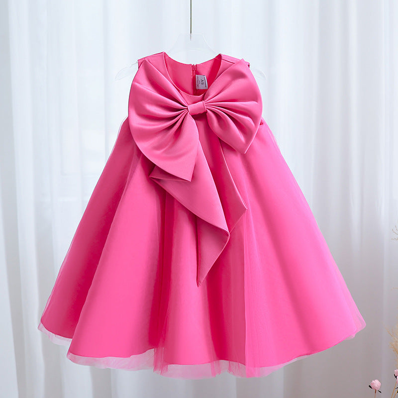 Cute A-line Princess Dress with Bowknot for Girls – Perfect for Parties and Weddings