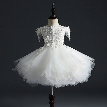 A-Line Off-Shoulder Lace Princess Dress for Girls | Cute Flower Girl & Party Outfit