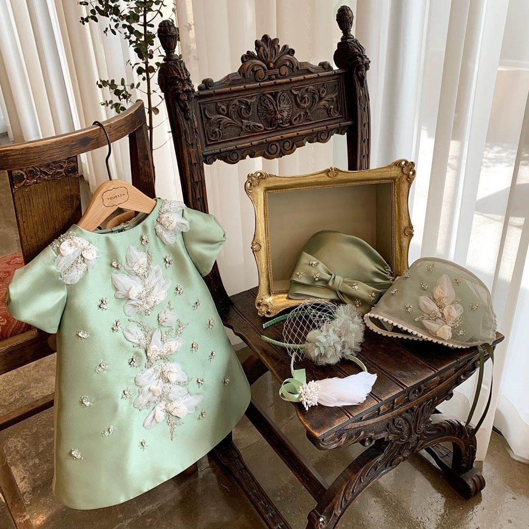 A-line Sequin Princess Dress for Girls - Tea-Length Party & Flower Girl Outfit