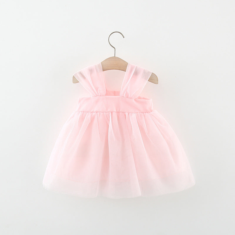 A-Line Tulle Baby Girl Dress with Flowers | Cute Toddler Party Outfit