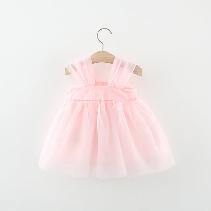 A-Line Tulle Baby Girl Dress with Flowers | Cute Toddler Party Outfit