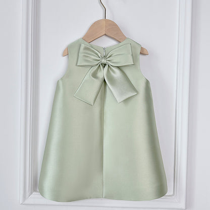 Cute Avocado Green A-Line Princess Dress for Girls | Party & Flower Girl Dress