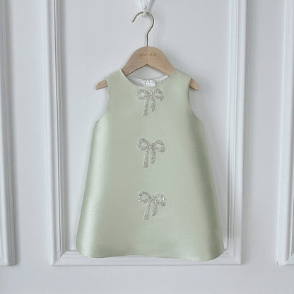 Cute Avocado Green A-Line Princess Dress for Girls | Party & Flower Girl Dress