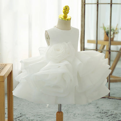 Cute A-Line Flower Girl Princess Dress – Tea Length Baby Party Dress