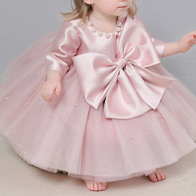 Cute Bow & Sequin Princess Dress for Girls – Party, Wedding, Formal