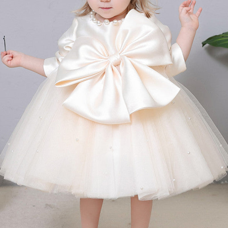 Cute Bow & Sequin Princess Dress for Girls – Party, Wedding, Formal