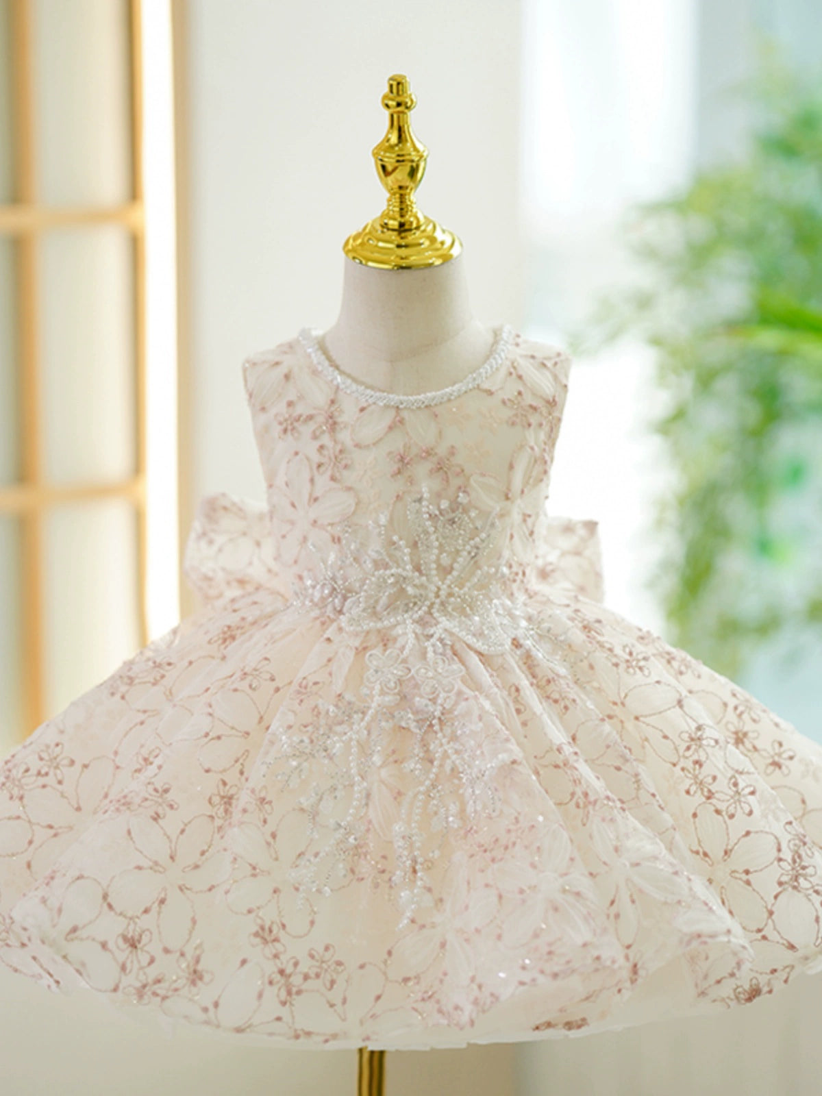 white christmas dresses Champagne Puffy Flower Girl Dress with Sequins and Bow - Champagne / 7-8 Years (140cm) white christmas dresses Champagne Puffy Flower Girl Dress with Sequins and Bow - Champagne / 7-8 Years (140cm)