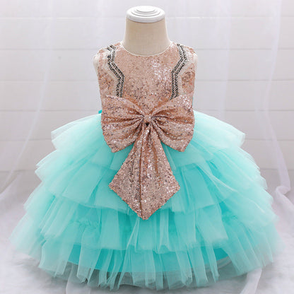 Toddler Princess Dress with Bow – Tulle A-line Birthday Party Dress