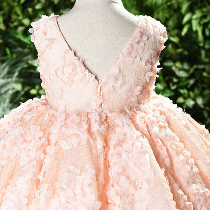 Cute Pink A-line Flower Girl Dress for Party, Wedding & Festival Events