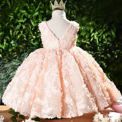 Cute Pink A-line Flower Girl Dress for Party, Wedding & Festival Events