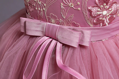 Embroidered Tulle Princess Dress – A-Line Girl's Party Dress (2-10 Years)