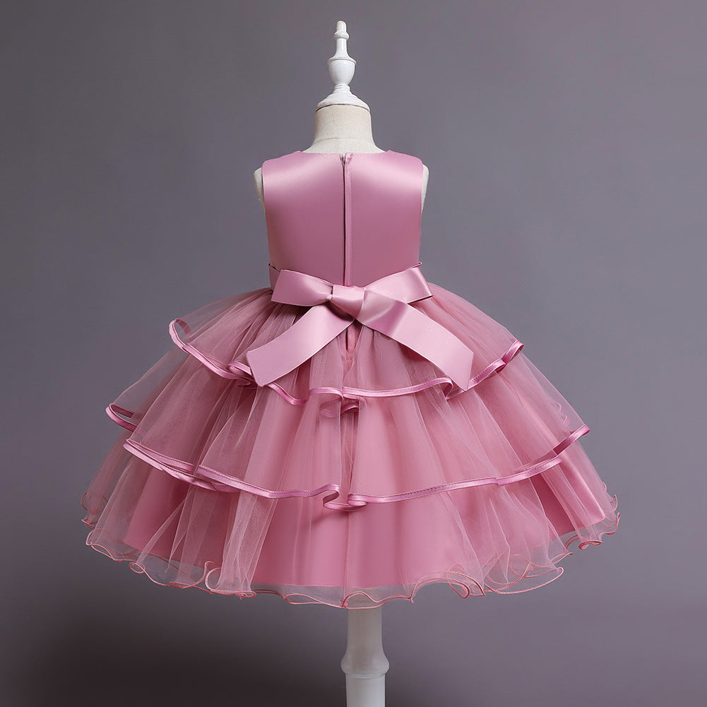 Embroidered Tulle Princess Dress – A-Line Girl's Party Dress (2-10 Years)