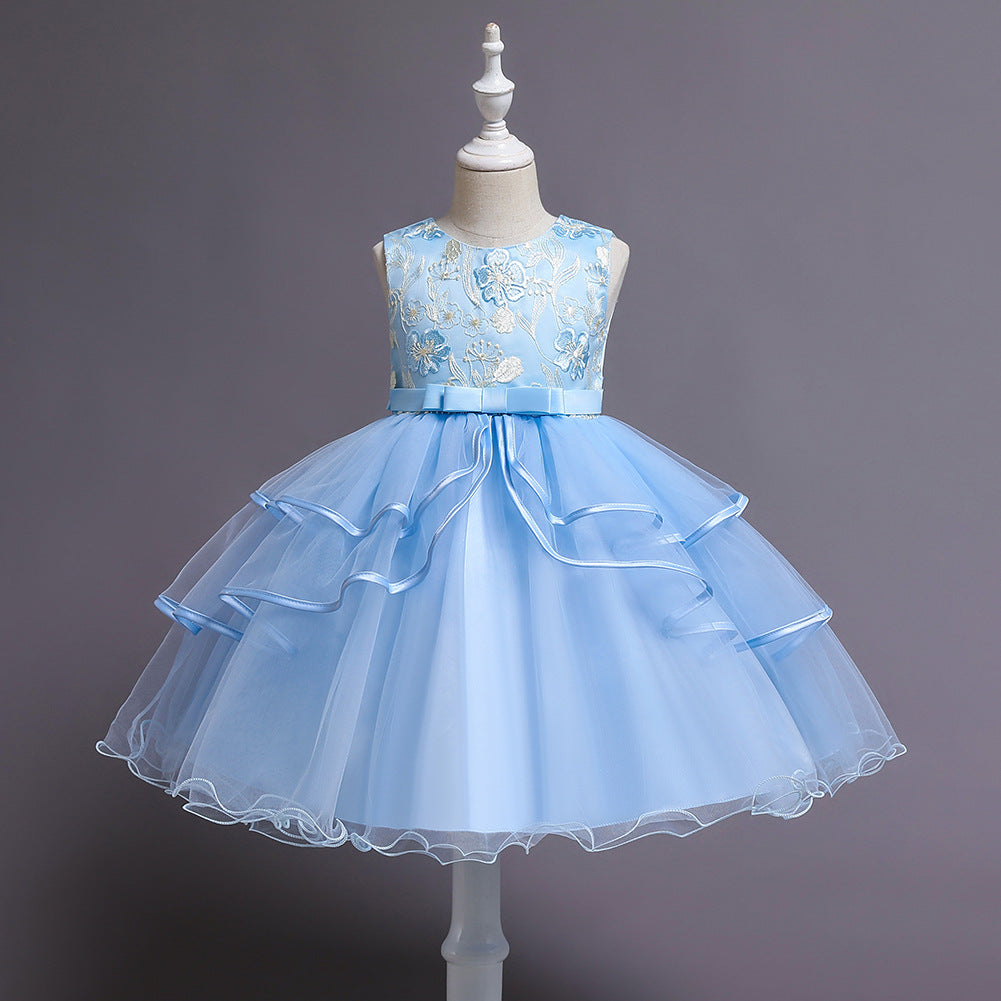 Embroidered Tulle Princess Dress – A-Line Girl's Party Dress (2-10 Years)