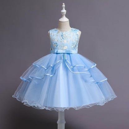 Embroidered Tulle Princess Dress – A-Line Girl's Party Dress (2-10 Years)