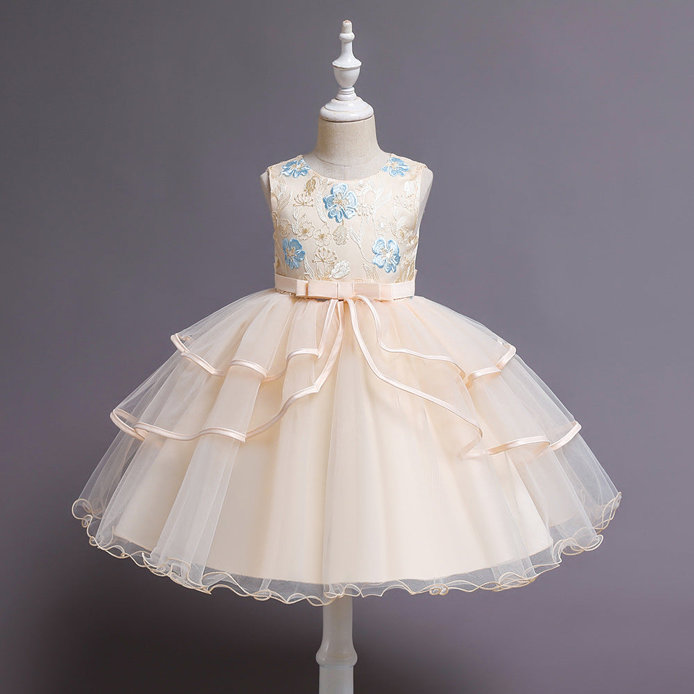 Embroidered Tulle Princess Dress – A-Line Girl's Party Dress (2-10 Years)