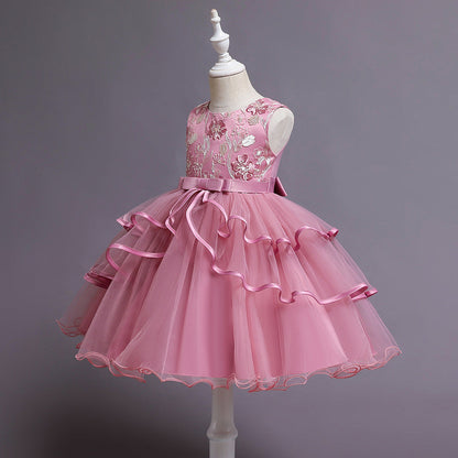 Embroidered Tulle Princess Dress – A-Line Girl's Party Dress (2-10 Years)