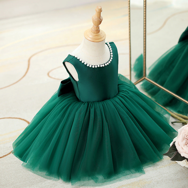 Emerald Green A-Line Princess Dress for Girls - Party, Wedding & Formal Wear