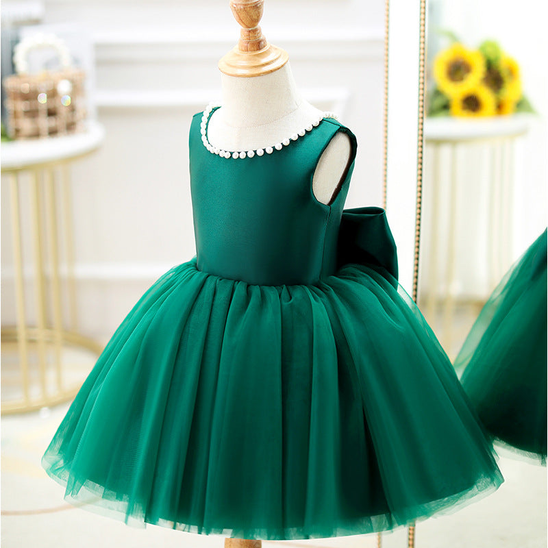 Emerald Green A-Line Princess Dress for Girls - Party, Wedding & Formal Wear