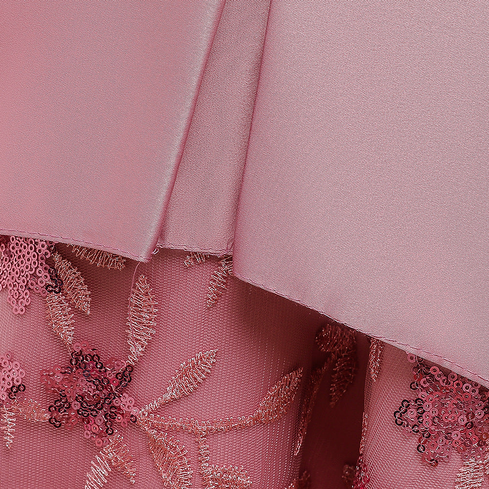 Fluffy Embroidered High-Low Flower Girl Dress for Parties & Weddings | Age 2-8