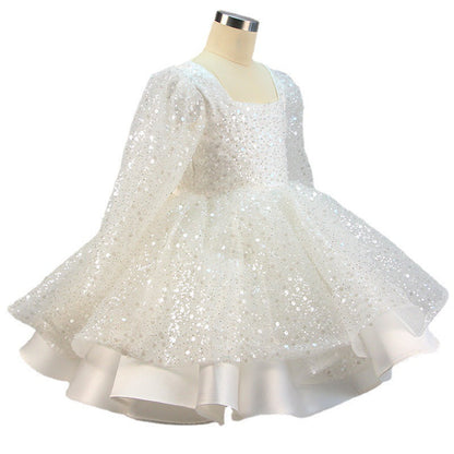 Cute A-Line Sequin Princess Dress for Girls - Party, Wedding & Formal