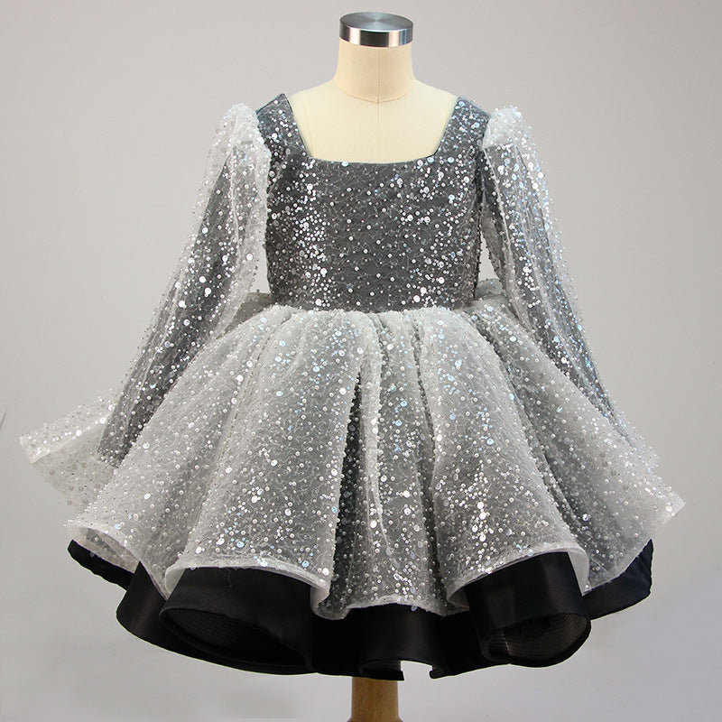 Cute A-Line Sequin Princess Dress for Girls - Party, Wedding & Formal