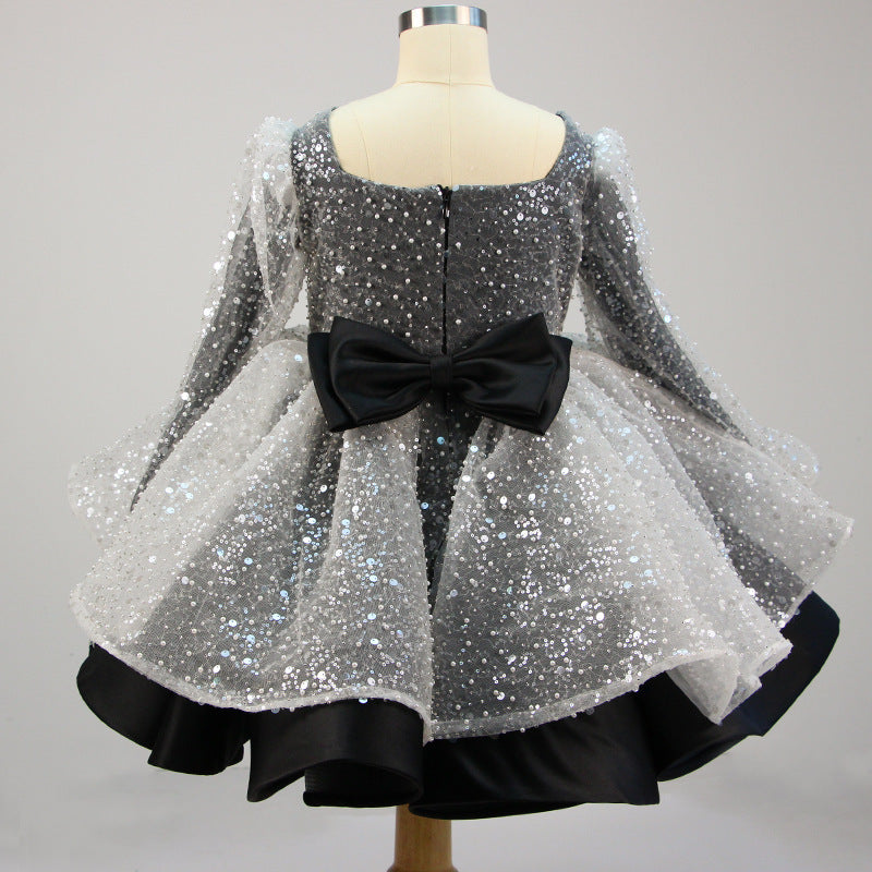 Cute A-Line Sequin Princess Dress for Girls - Party, Wedding & Formal