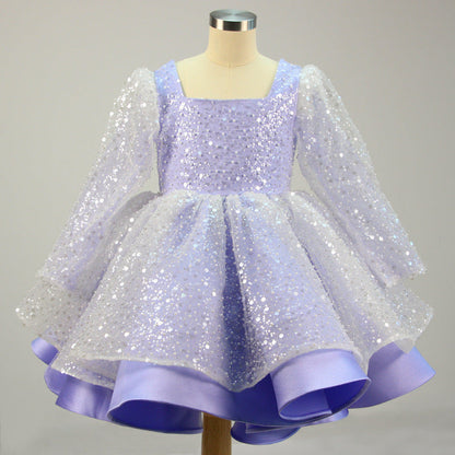 Cute A-Line Sequin Princess Dress for Girls - Party, Wedding & Formal