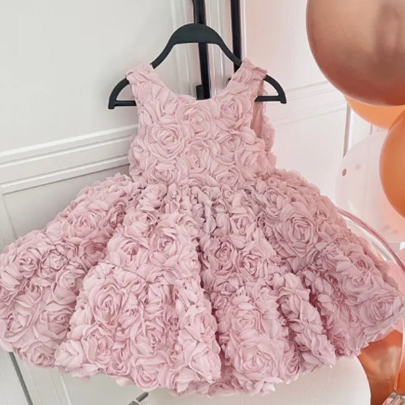Pink A-line Tutu Dress for Girls – Flower Girl & Princess Party Dress