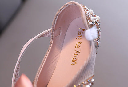 Sequin Bow Glitter Dress Shoes for Girls – Closed-Toe Party & Flower Girl Shoes