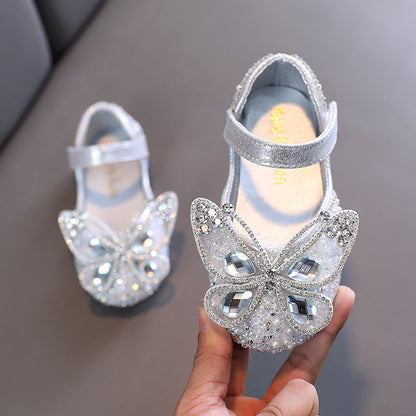 Sparkly Glitter Flower Girl Shoes – Low Heel Party & Wedding Dress Shoes for Girls