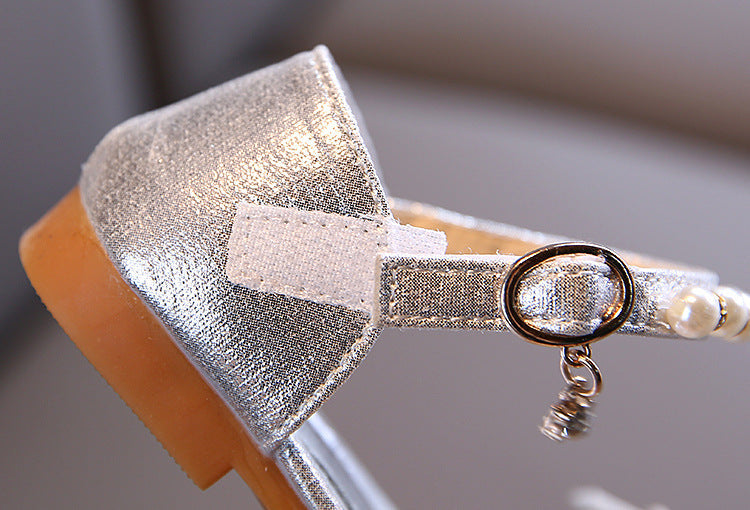 Glitter Butterfly Closed-Toe Dress Shoes for Girls – Sparkly Party & Flower Girl Sandals