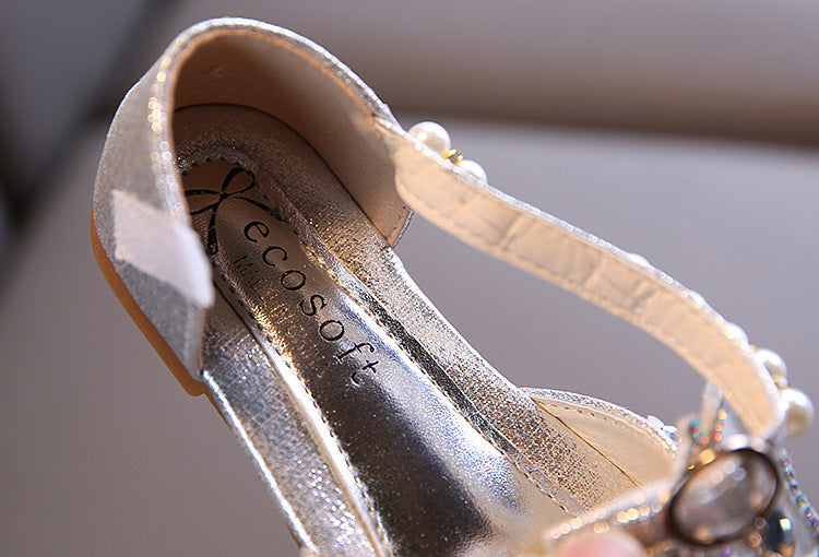 Glitter Butterfly Closed-Toe Dress Shoes for Girls – Sparkly Party & Flower Girl Sandals