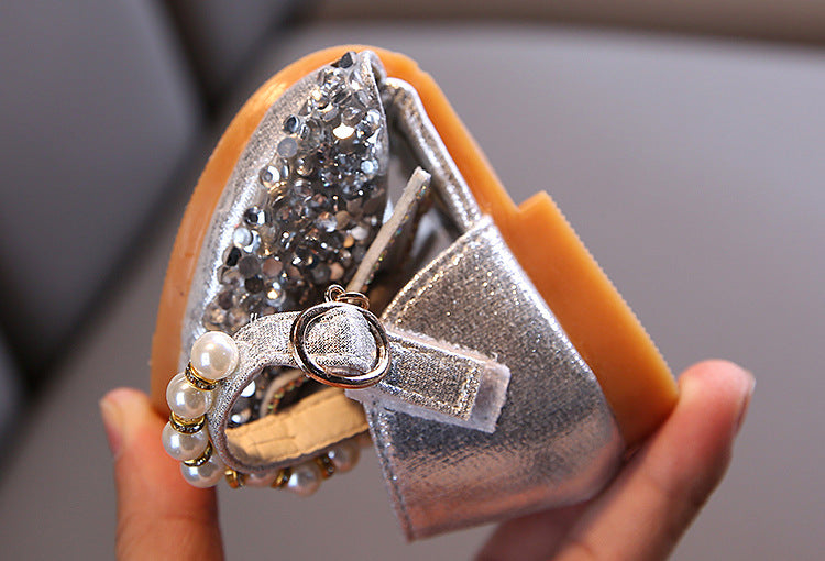 Glitter Butterfly Closed-Toe Dress Shoes for Girls – Sparkly Party & Flower Girl Sandals