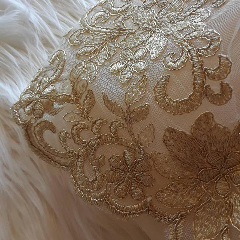 Gold Sequin Princess Party Dress for Girls | Tulle & Lace Formal Dress