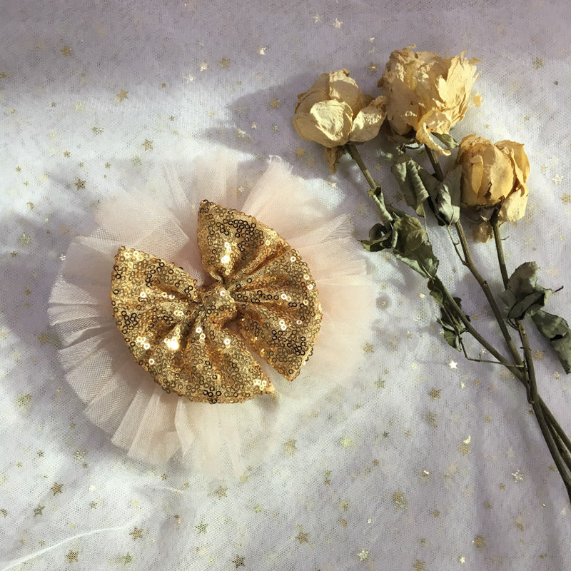 Gold Sequin Princess Party Dress for Girls | Tulle & Lace Formal Dress