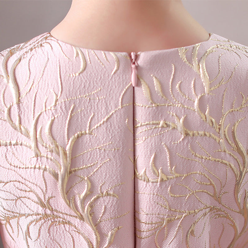 Girls Tiered Lace Embroidery Princess Dress – Party, Wedding & Special Occasion