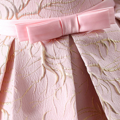 Girls Tiered Lace Embroidery Princess Dress – Party, Wedding & Special Occasion