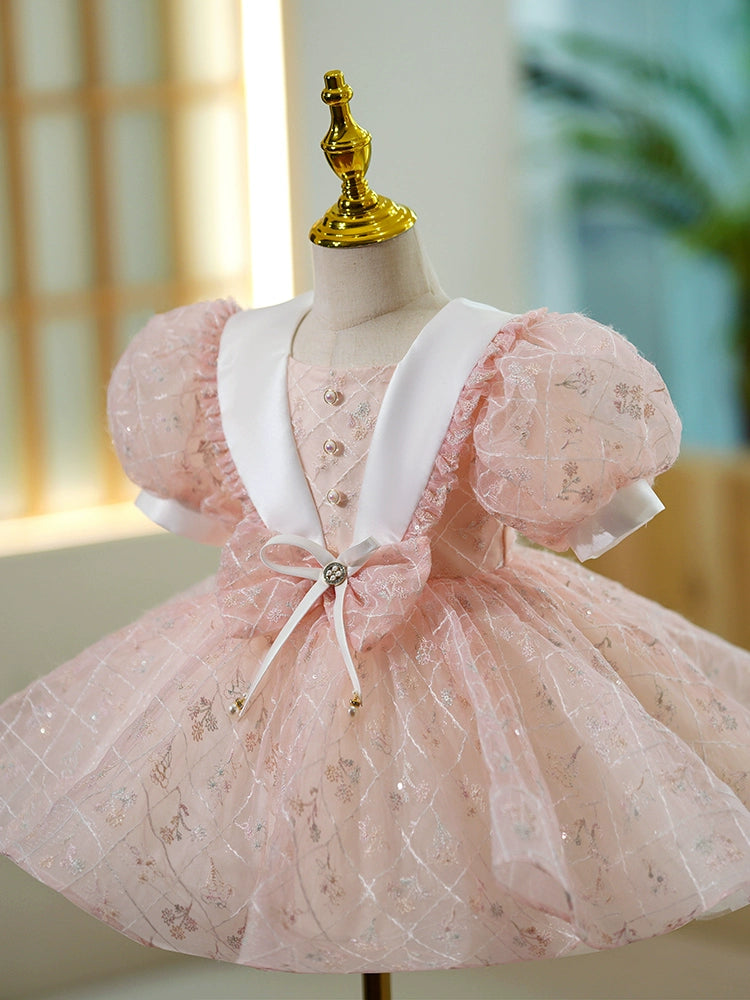 Light Pink Princess Ball Gown Dress for Girls - Tulle Knee Length - Light Pink / 7-8 Years (140cm) - Fleur Kids Light Pink Princess Ball Gown Dress for Girls - Tulle Knee Length - Light Pink / 7-8 Years (140cm) - Fleur Kids