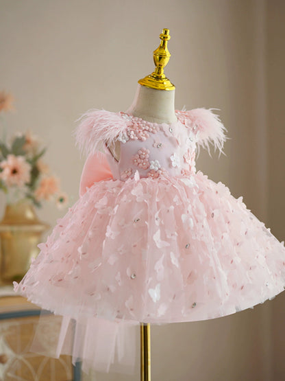 Light Pink Princess Tulle Ball Gown Dress for Girls | Fairy & Flower Girl Style