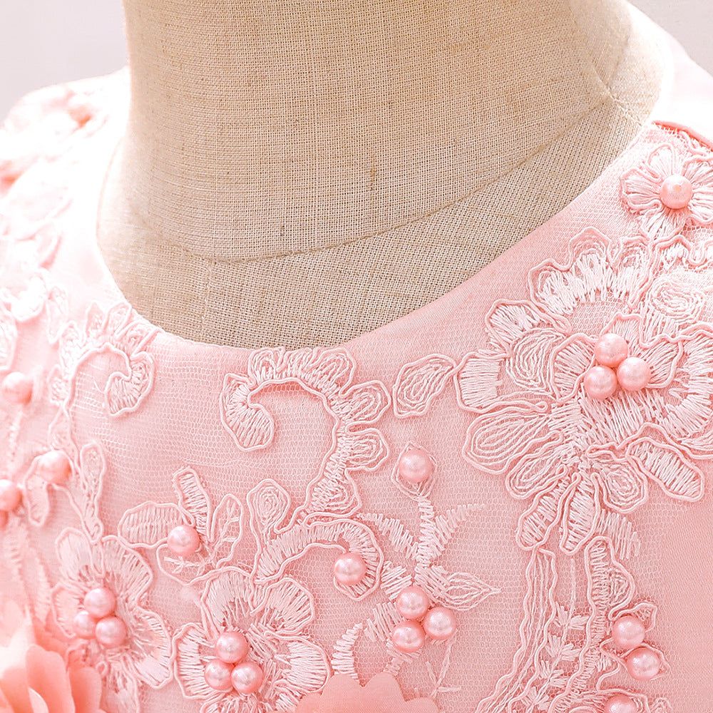 Cute Sleeveless A-Line Flower Girl Dress for Party & Weddings – Ages 9M to 5Y