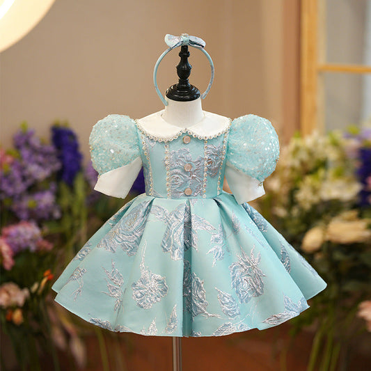 princess birthday dress for 4 year girl Princess Girl Dress: Organza Birthday Party Dress (1-5 Years)