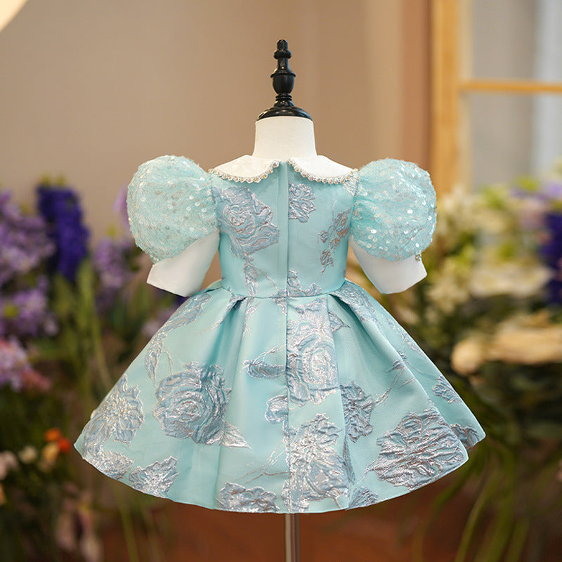 Mint Green Sequin Princess Dress for Girls – Party, Wedding & Special Events