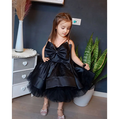 Cute Off Shoulder Bowknot Ruffle Princess Dress for Girls | Party & Flower Girl