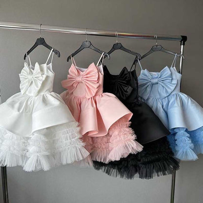 Cute Off Shoulder Bowknot Ruffle Princess Dress for Girls | Party & Flower Girl